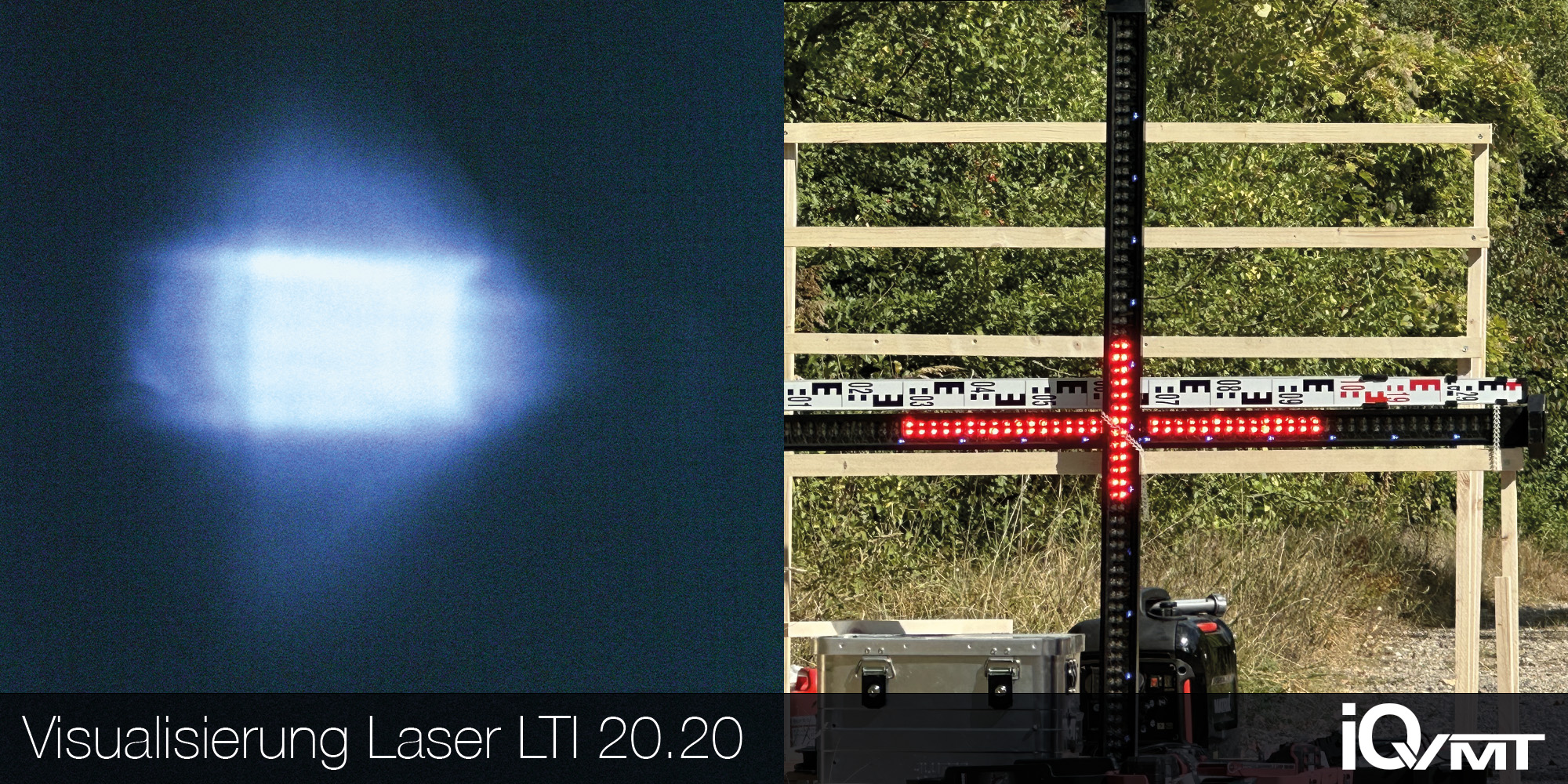 iQvmt - bildliche Darstellung zur Ausformung des Laser-Flecks des Messgerätes LTI 20/20 TruSpeed