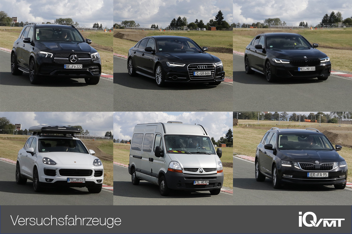 iQvmt - Versuchsfahrzeuge mit unterschiedlichen Karosseriestrukturen und Formen